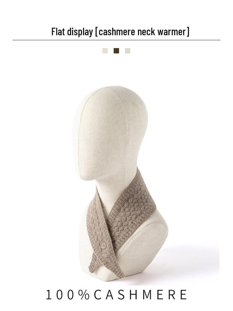 Pure Cashmere Knitted Snood Scarf - Warm, Short, Small Neck Protector, Ideal for Parent-Child Matching