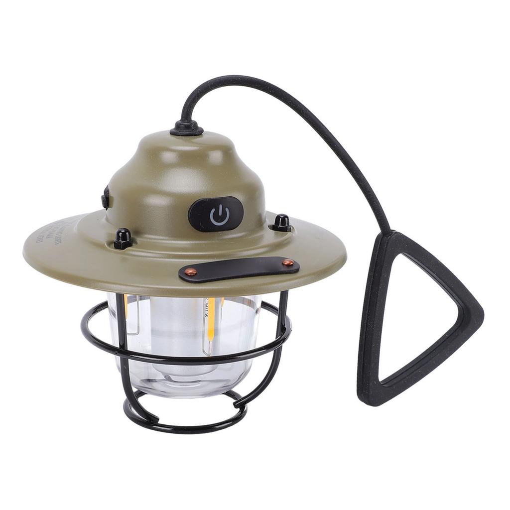 Camping Lantern 5 Lighting Modes IPX3 Water Proof Rechargeable Vintage Hanging Lamp for Outdoor