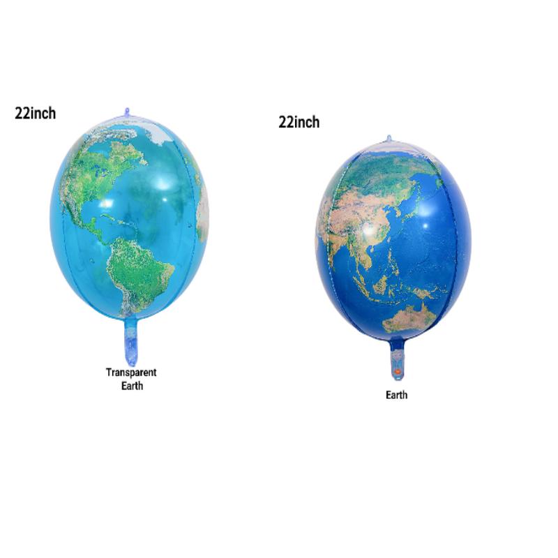 6 Pcs 22 Inch 4D Globe Balloons Around The World Decoration Earth Day Ball Bon Voyage Party Travel Party Decorations For Kids