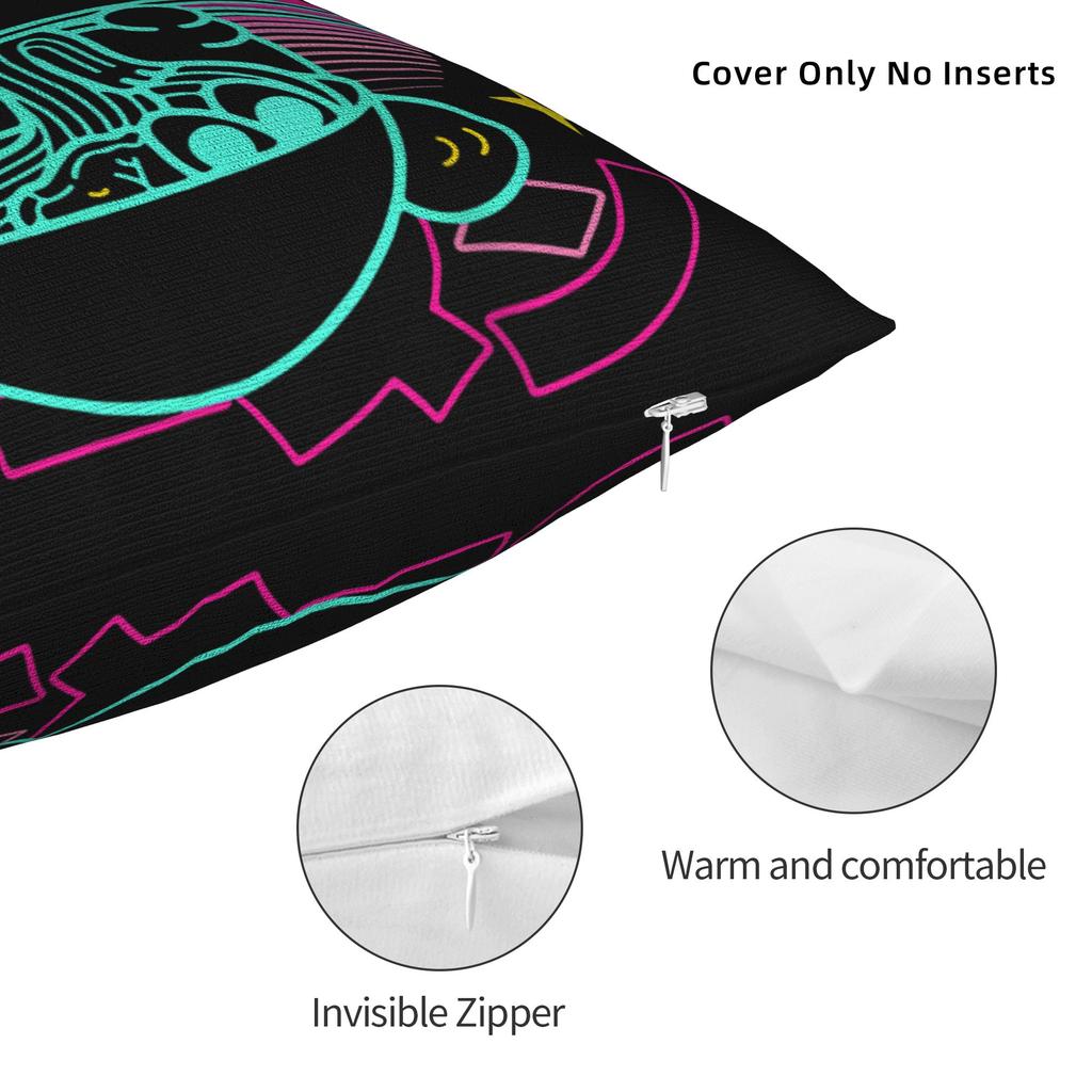 Ramen Cat Retro Japanese Noodles Pillow Cover Retro Trendy Pillow Case For Living Room Bed Chair Graphic Pillowcases Gift