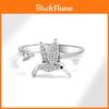 Copper Zirconia Adjustable Bird Design Anxiety Relief Ring For Women Summer