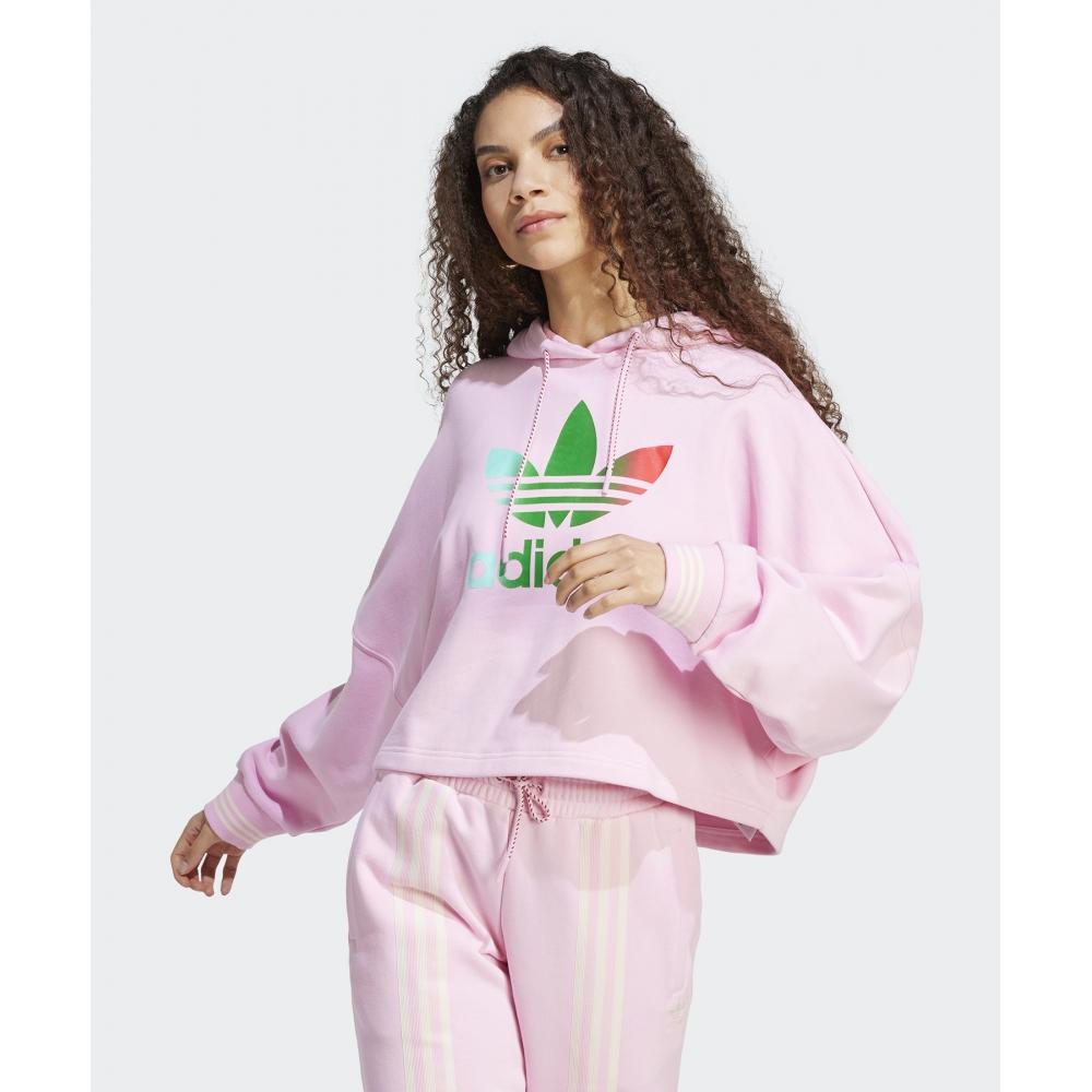 

Укороченная толстовка ADIDAS 70s - розовый IK7863