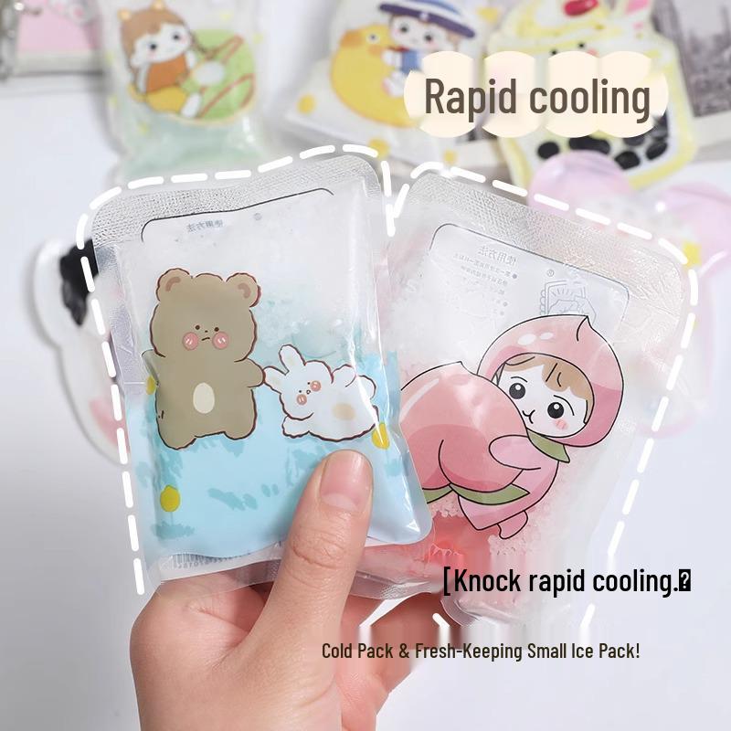 Knock-Knock Music Cartoon Ice Pack: Portable Quick-Cooling Relief for Students & Picnics
