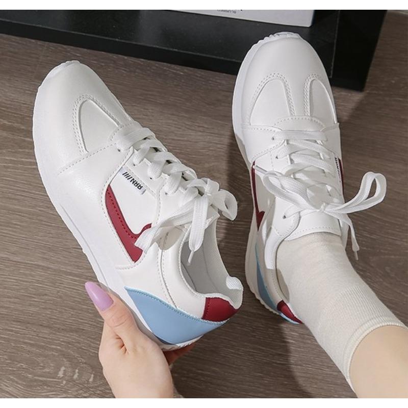 Women's Large Size Canvas Vulcanize Shoes Round Toe Solid Color Casual Low Top Platform Wedges Plus Size Shoes Female Sneakers