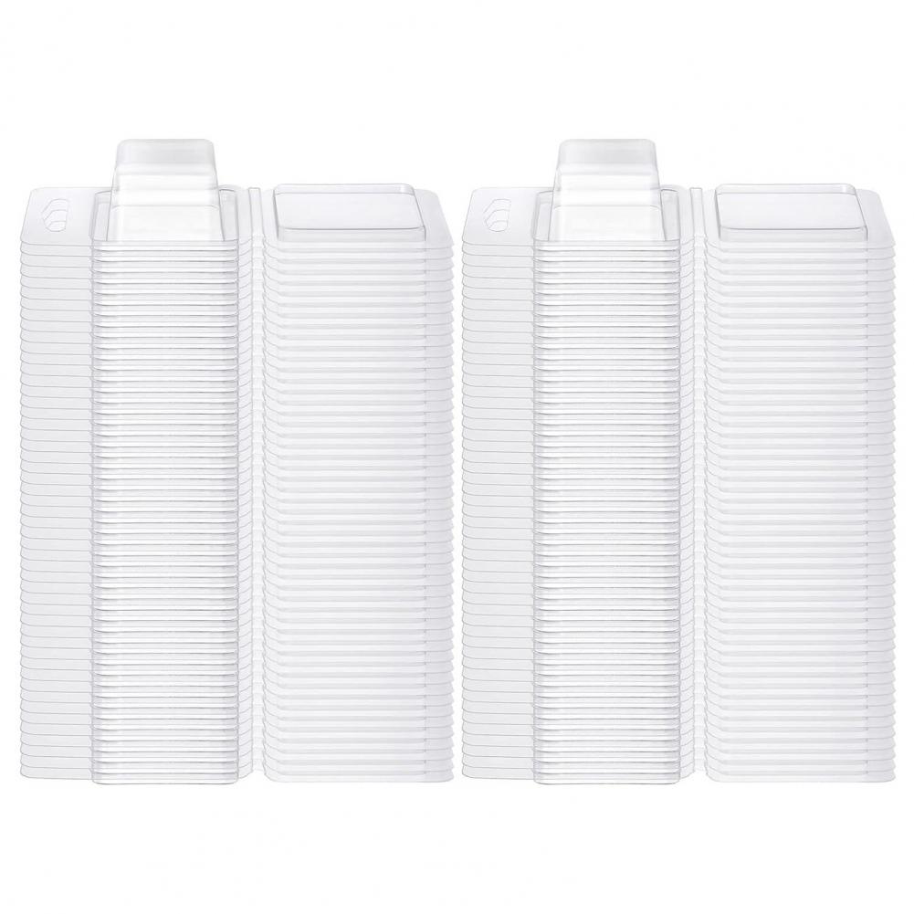 Mum Eritici Kap 100 Adet Plastik Mum Eritme Kalıbı Kendin Yap El Yapımı Kokulu Mum Sabun Yapımı İçin Kare Yuvarlak Boş Kap Seti
