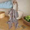 Lazy Wind Premium Retro Brown Polka Dot Long Light Luxury Tie Bag Long Hair Belt Chiffon Silk Scarf Vacation Scarf