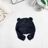 Bear Ear Knitted Hat Winter Cold Cap Windproof Warm Hat Lovely Birthday Gift Animal Earflap Hat for Outdoor Hiking Women Girls