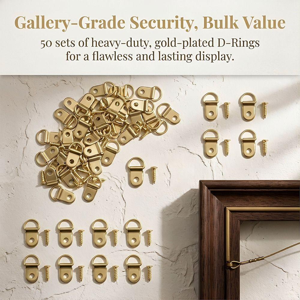 Triangle Hook Photo Frame Hooks 50pcs Screws Photo Frame Hardware Oil Painting