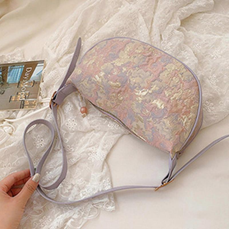 Trendy Canvas Crossbody Bag for Fashion Forward Individuals Convenient Shoulder Underarm Bags Purple