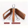 Cowhide PU Leather Double-Layer Key Case Secure Waist Hanging Car Key Storage - Stylish Mini Bag for Interior Accessories
