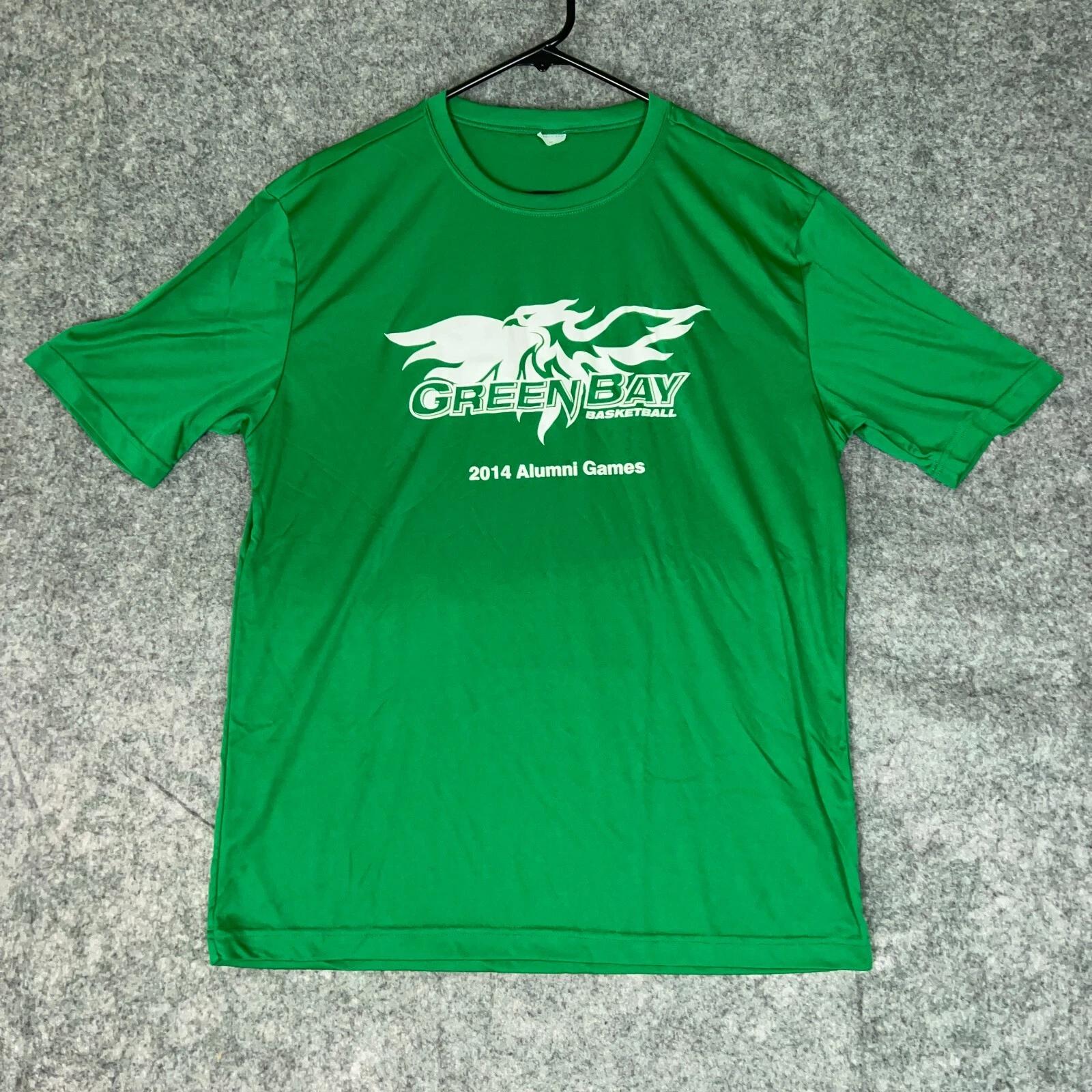 

Green Bay Phoenix Mens Shirt Medium Green White Short Sleeve NCAA Basketball Top S