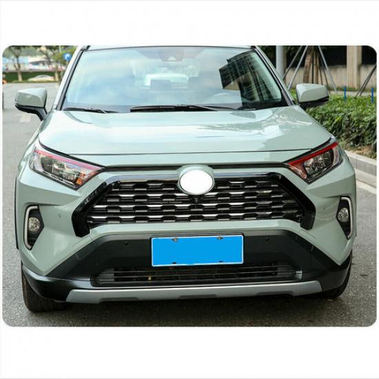 For Toyota RAV4 -2025 Bright Black Center Mesh Grille Grill Strip Cover Trim