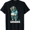 Chonk Cat Scale Meme Funny Retro Style Vintage Cats Memes T-Shirt(12)