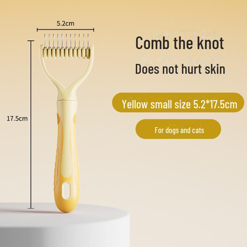 Doppelseitiger Entwirrungskamm für Haustiere für Hunde und Katzen – Werkzeug zur Haarentfernung gegen Verfilzen