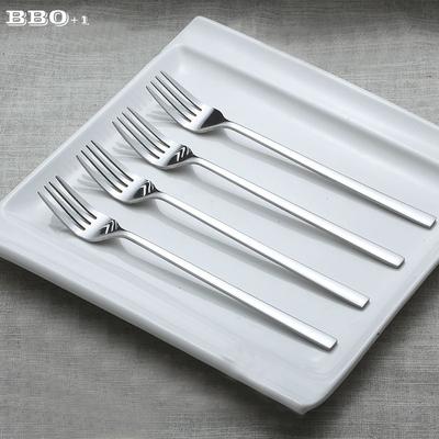 8.5'' Stainless Steel Table Fork Korean Long Handle Dinner Meat Food Steak Forks Set Food Cutlery Kitchen Accessories 4pcs/6pcs