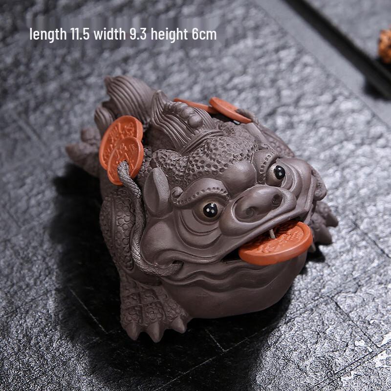 Shangqi Purple Clay Auspicious Golden Toad Tea Pet