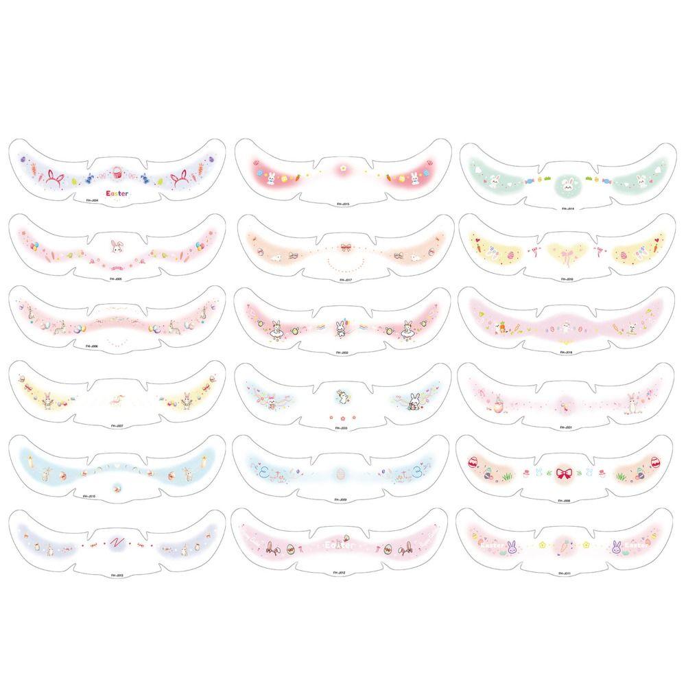 Long Lasting Easter Face Stickers Rabbit Freckle Tattoo Face Temporary Tattoo  Music Festival