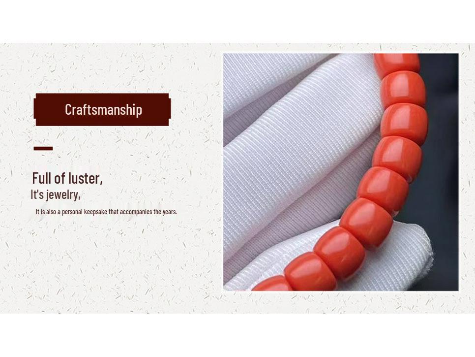 Solid Color Imitation Coral Bead Bracelet - Fashionable Single Circle for Girls