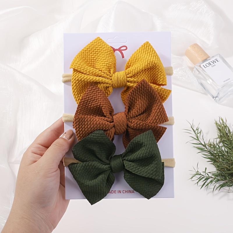 3 Stück Baby Mädchen Schleifen Stirnband Neugeborenes Baumwolle Haarband Accessoire Kinder Haarband Outdoor Kleinkind Kinder Kopfwickel Haarschmuck