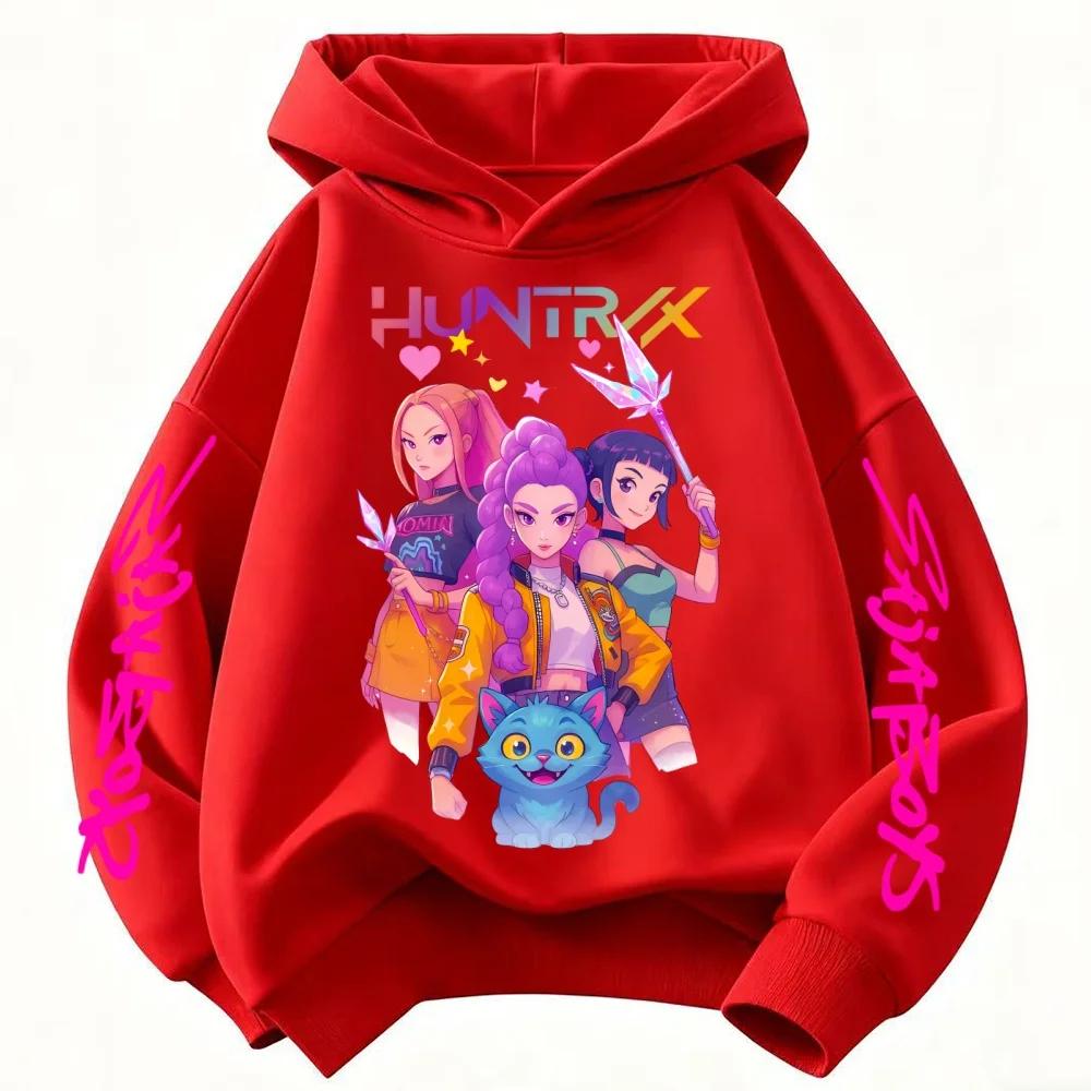 Movie-style Rumi, Mira, Zoey Boys' and Girls' Hooded Sportswear for Casual Wear, Trendy Street Fashion