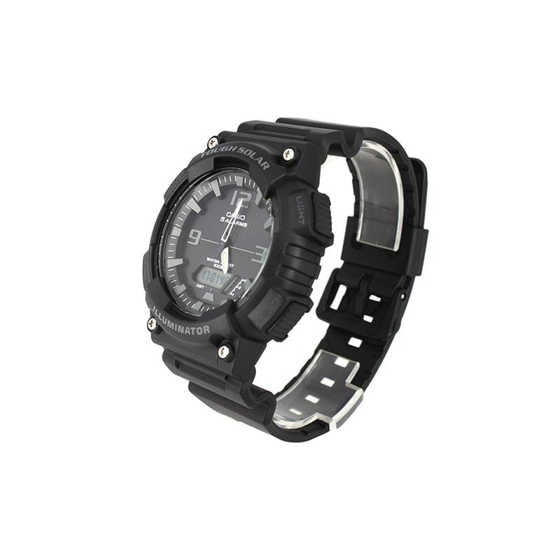 Casio STANDARD series casual sports electronic small black watch solar quartz movement rubber strap Japanese and Korean watch men's watch AQ-S810W-1A