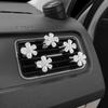 5pcs New Water Diamond Five Petal Flower Diamond Flower Car Air Outlet Decoration Clip Car Interior Decoration