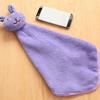 Baby Infant Korallen Samt Handtuch Cartoon Tier Kaninchen Küche Hängen Bad Wischen Handtuch Waschlappen Kinder Taschentuch