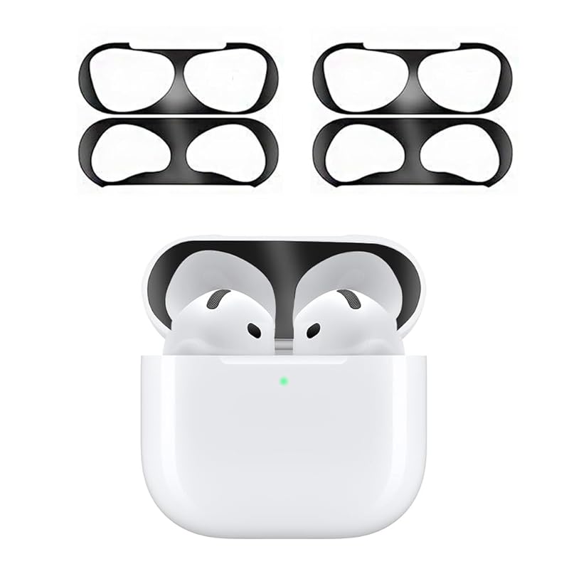 

[2024 Enhanced version] ELYBYYLE for AirPods 4 dust guard air pods for 4 guard cover Failure prevention adsorption dust rubbish metal Intrusion