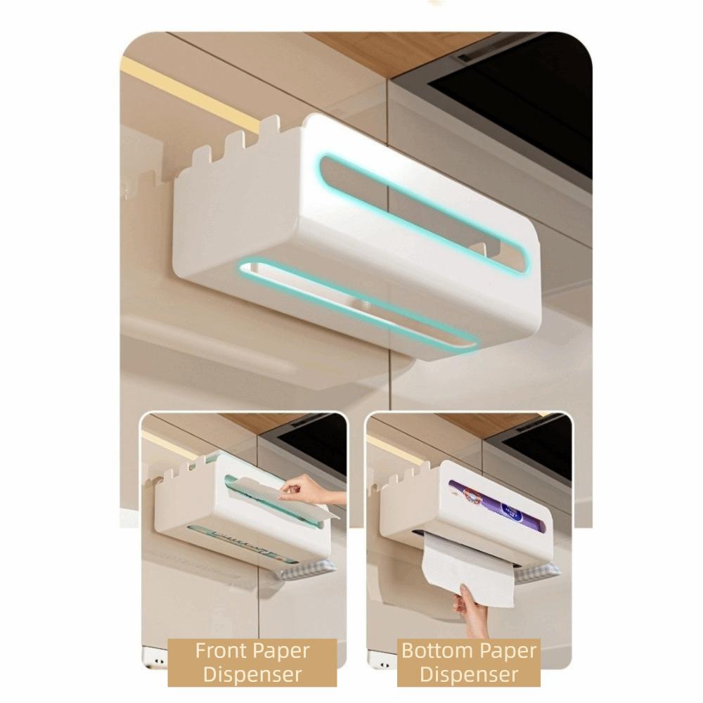 Plastic Tissue Storage Rack No Drilling Refrigerator Tissue Organizer for Napkin