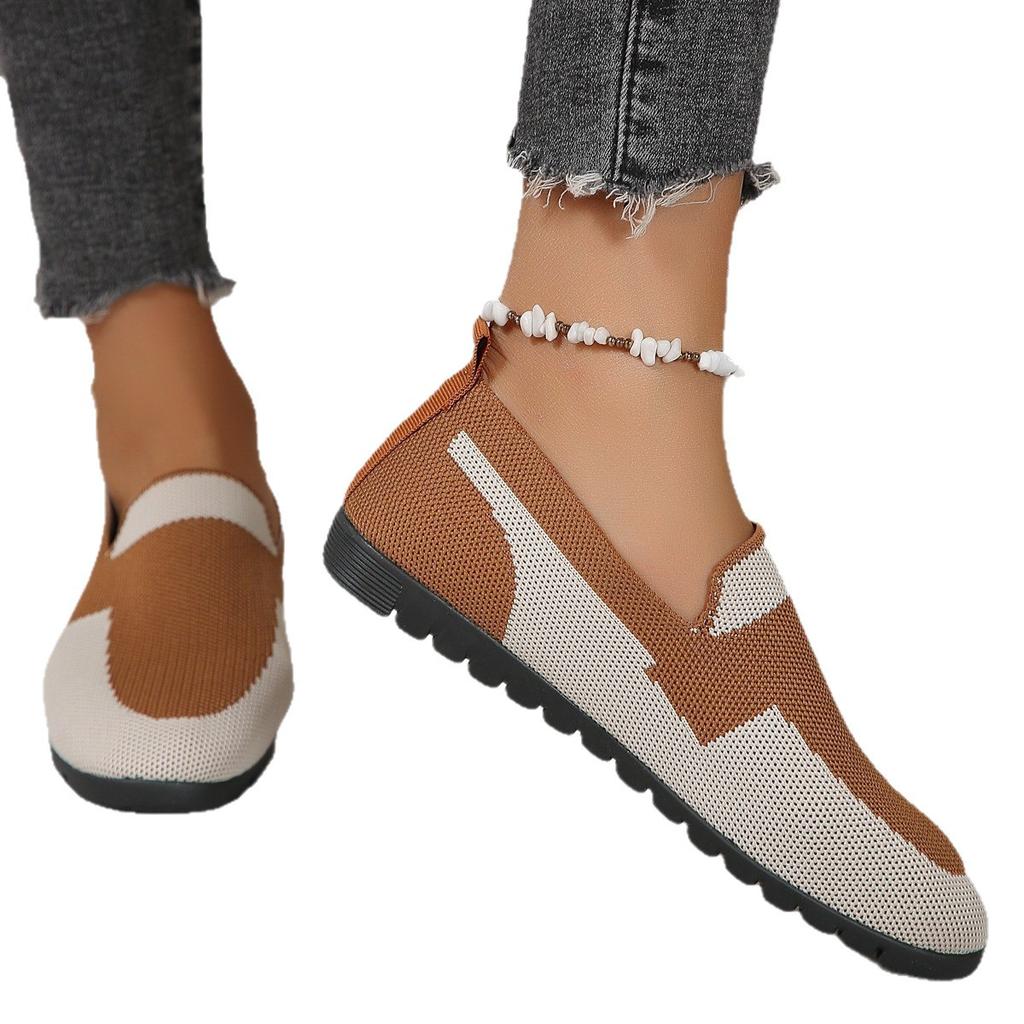 Plus Size Shoes for Women 36-43 Summer Fashion Mesh Breathable Comfortable Non-slip Flats Platform Slip on Zapatos De Mujer