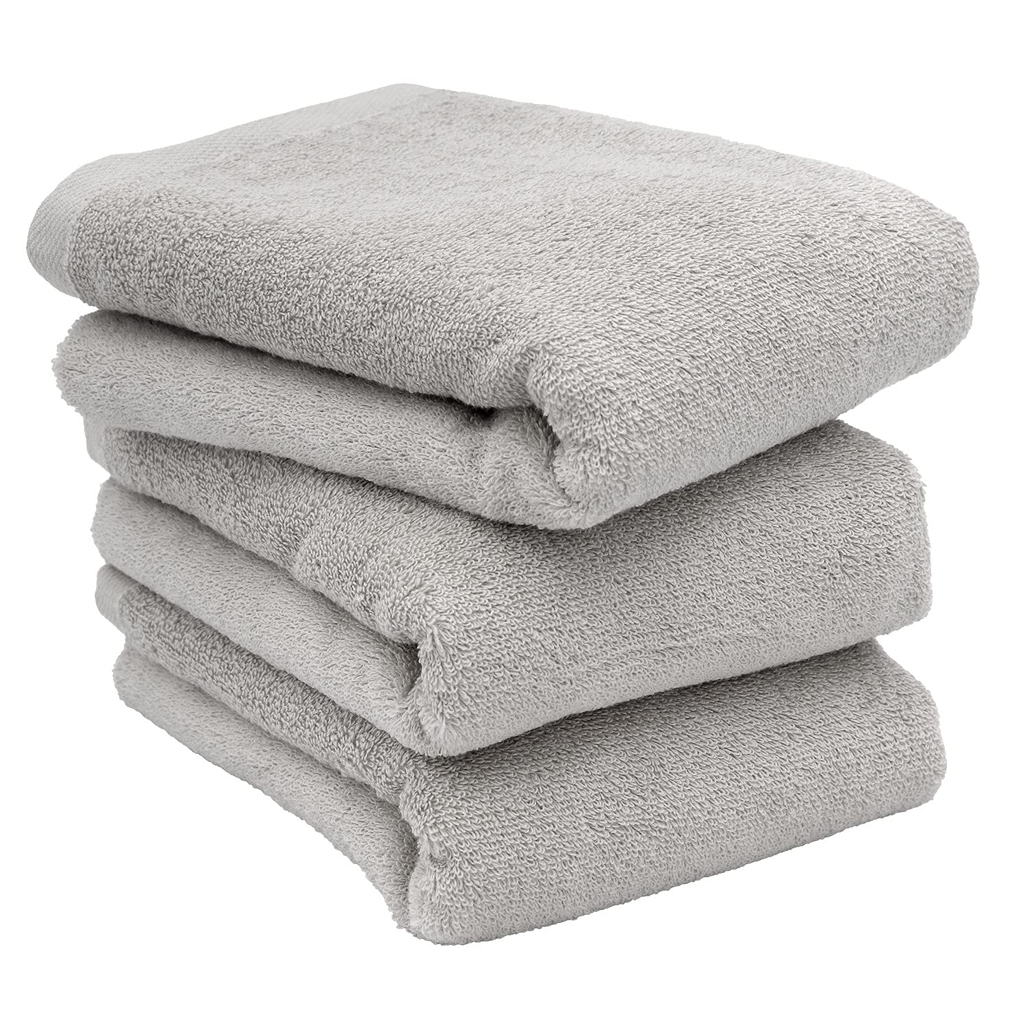 

hiorie TAFFUL Лицо Высококачественные полотенца светло-серого цвета, Прочные, Впитывающие, Профессионального класса, Набор из 3 штук, Япония,