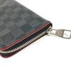 Louis Vuitton N63304 Damier Graphite Zippy Wallet Zip Around Wallet Black/Red