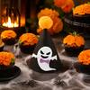 Cute Pet Party Hat Halloween Pointed Hat, Ghost Witch Pumpkin Cat Pom-pom Costume for Cats And Small Dogs Holiday Accessory Photo