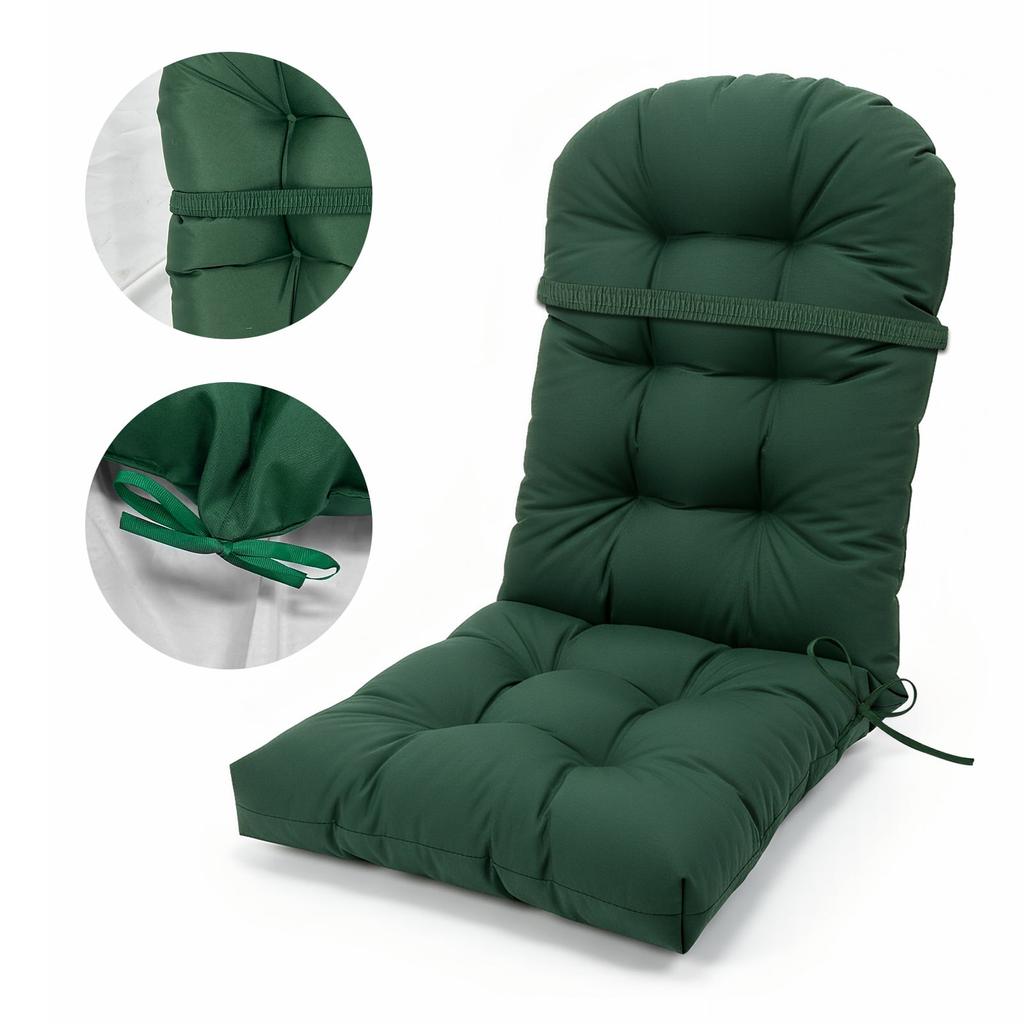 Cuscino per Sedia a Dondolo Adirondack, Spesso 44x20x4 Pollici, Cuscino Alto per Sedia da Patio, Cuscino Impermeabile per Seduta di Mobili da Esterno con Lacci