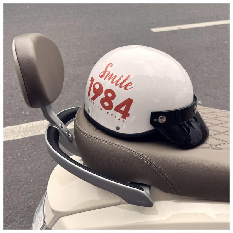 Trendy Brand Retro Harley Electric Car Motorcycle Helmet Personalized Windshield Summer Hard Hat Men and Women Sun Protection