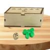 Penny Game with Dice and Wooden Box Pennies Dice Games Wooden Dice Penny Game for Kids and Adult