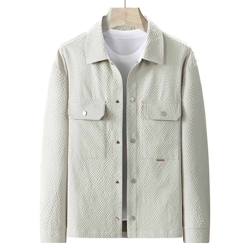 Autumn New Lapel Jacket Men's Middle-aged Business Casual Middle-aged Business Jacket