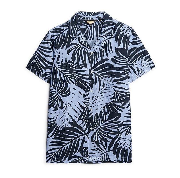 Superdry Open Collar Print Short Sleeve Shirt