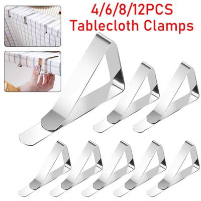 Tischdeckenklemmen aus Edelstahl, Tischdeckenklemmen, Halter für Partys, Hochzeiten, Promenaden, Picknicks, Tischdeckenklemmen, Dekoration