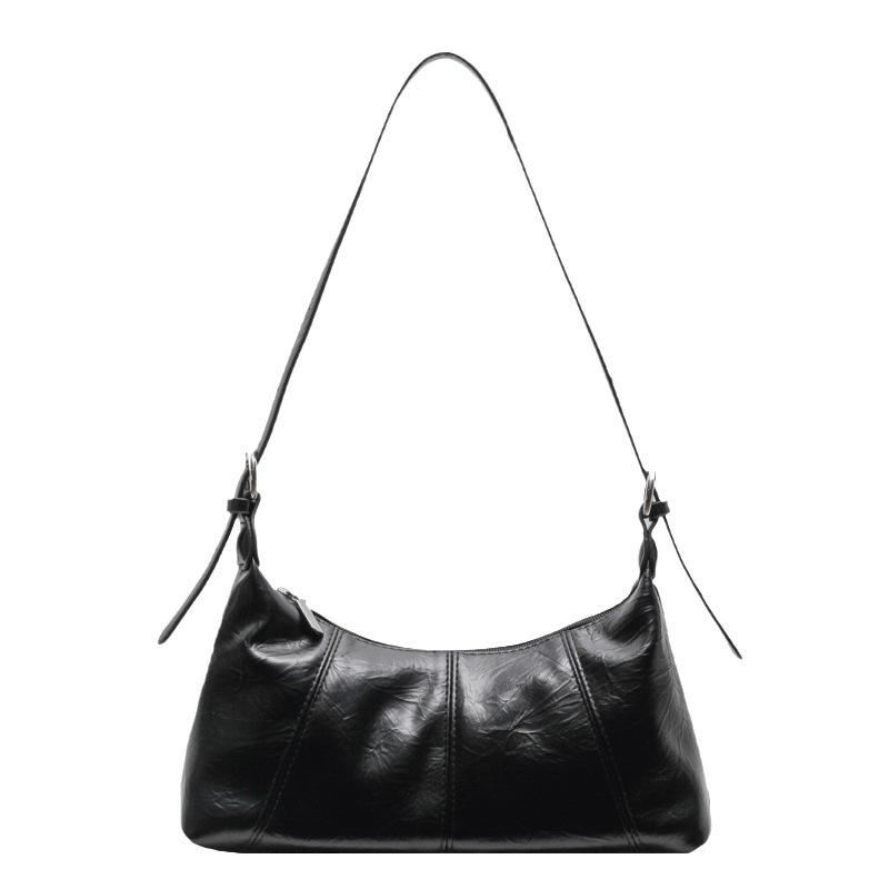 This winter's new soft leather large-capacity casual versatile one-shoulder crossbody bag fashionable high-end commuter dumpling bag