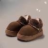 The New Style of Indoor Simple, Warm, Fleece and Thickened Cotton Shoes and Slippers