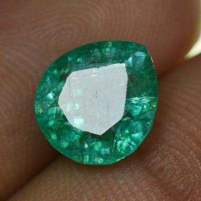 CERTIFIED Most Demandable Natural Muzo EMERALD Green 4.35 Ct  Gemstone Pear Cut