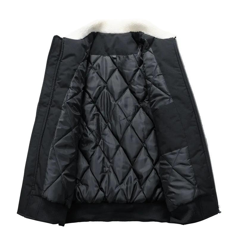 Men's Fleeced Warm Winter Quilted Padded Jacket Casual Man Thick Winter Coat for Men High Quality Luxury Padding Men Clothing