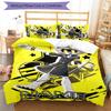 3pcs Custom Name Cartoon Murder Drones Bedding Set Duvet Cover Closure Includes 1 Duvet Cover & 2 Pillowcases for All Seasons Bedroom Decor