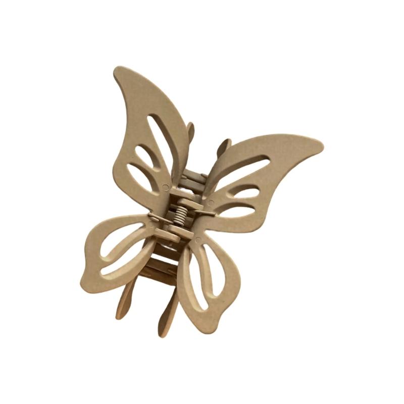 

Delicate Hollow Butterfly Hair Accessory Enhances Styles with Secure Grip Suitable for Daily Wear and Special Event серый