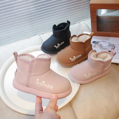 Kinder Winter 2025 Verdickte Samtgefütterte Schneestiefel - Wasserdichte, Lässige Baumwollschuhe für Jungen und Mädchen