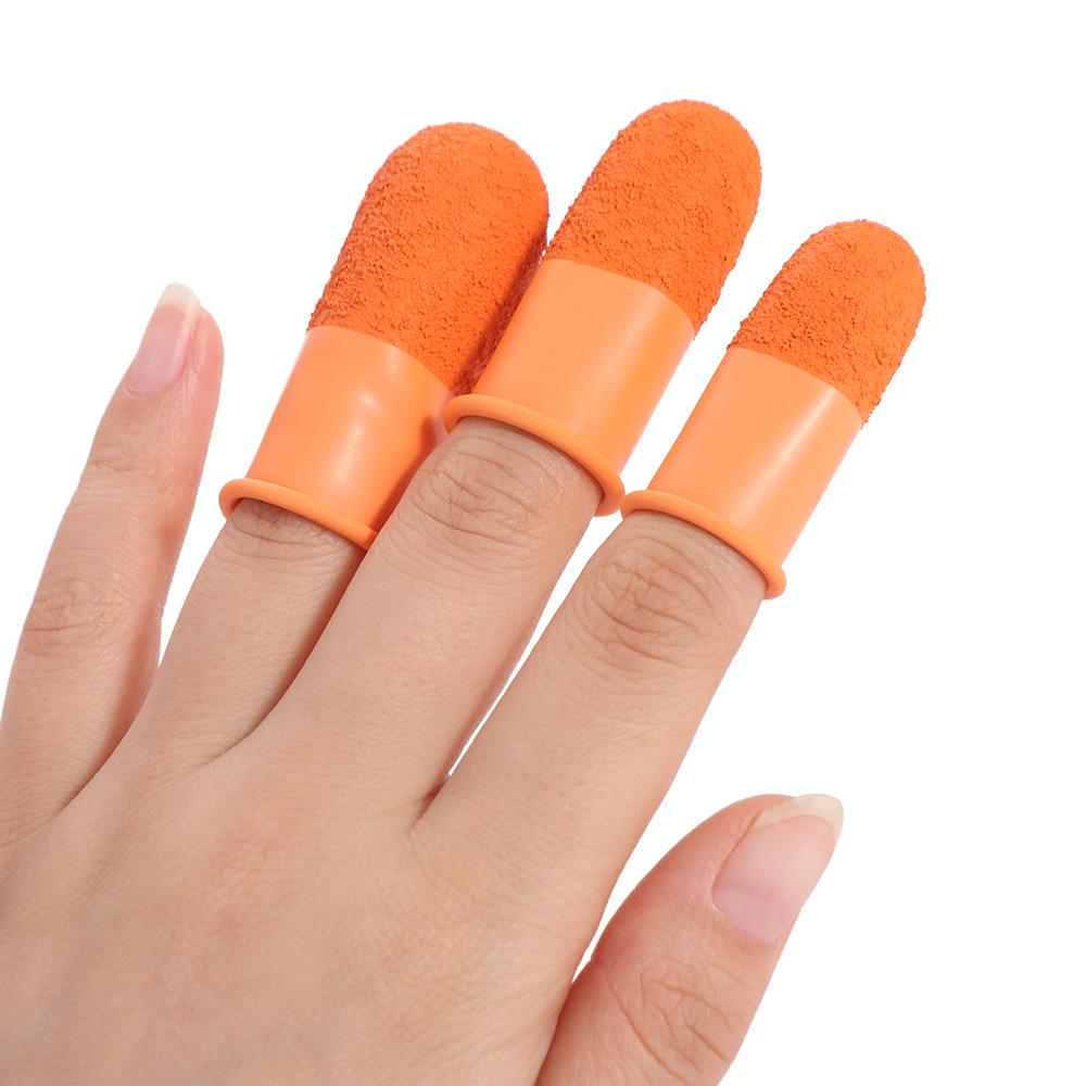 Multi-purpose Non-slip Finger Cover Natural Rubber Counting Fingertips Protector Gloves Reusable Anti-static Orange Finger Cots
