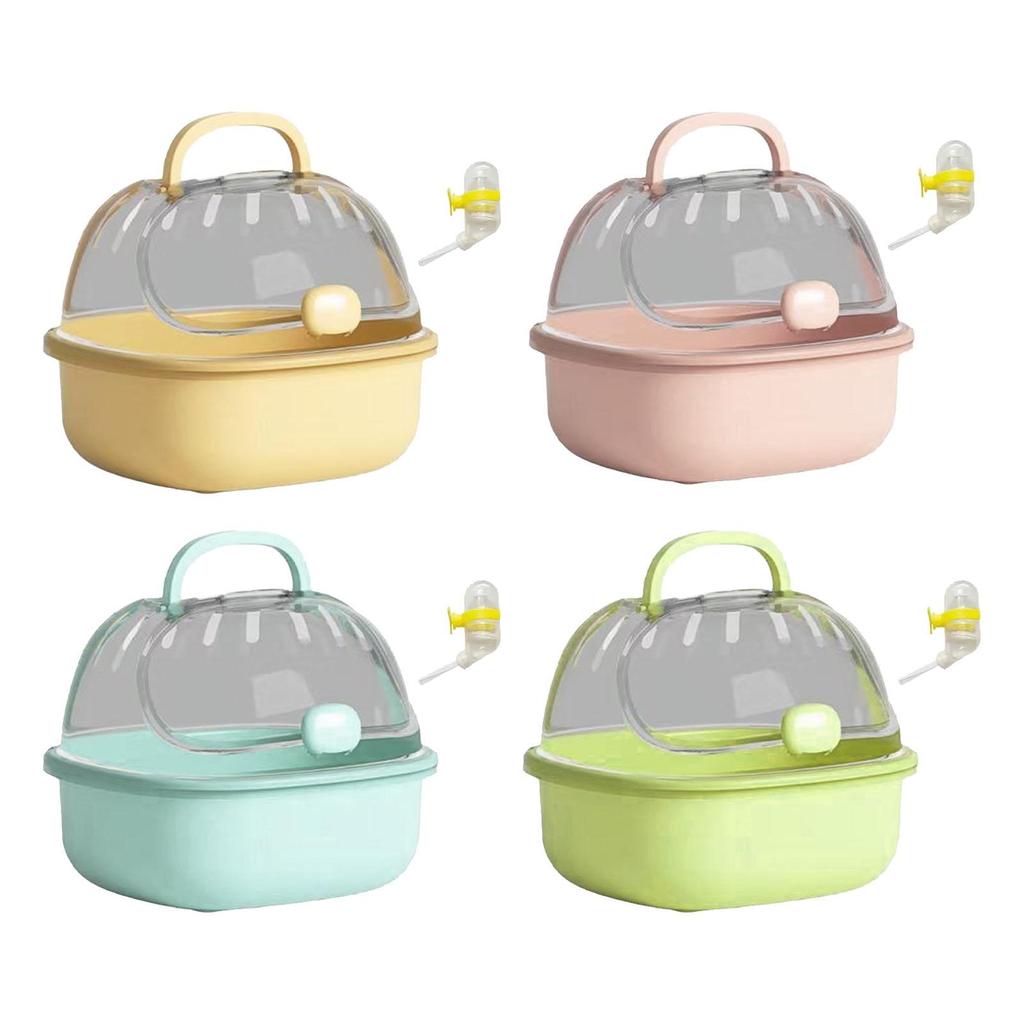 Hamster Travel Carrier Cage Travel Breathable Small Animal Carry Case for Chinchilla Hedgehog Vacation Small Animals Squirrel