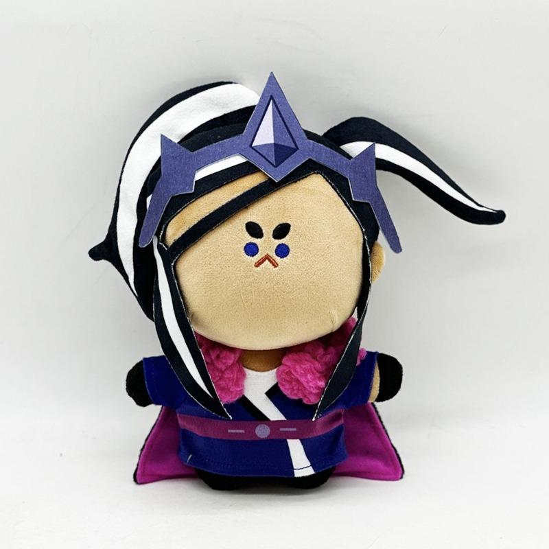 

21cm Anime Game Cookie Kingdom Dark Cacao Cookie Kawaii Cosplay Cotton Doll Cute Funny Face Soft Plushies Toy Figures Fans Gift 23cm