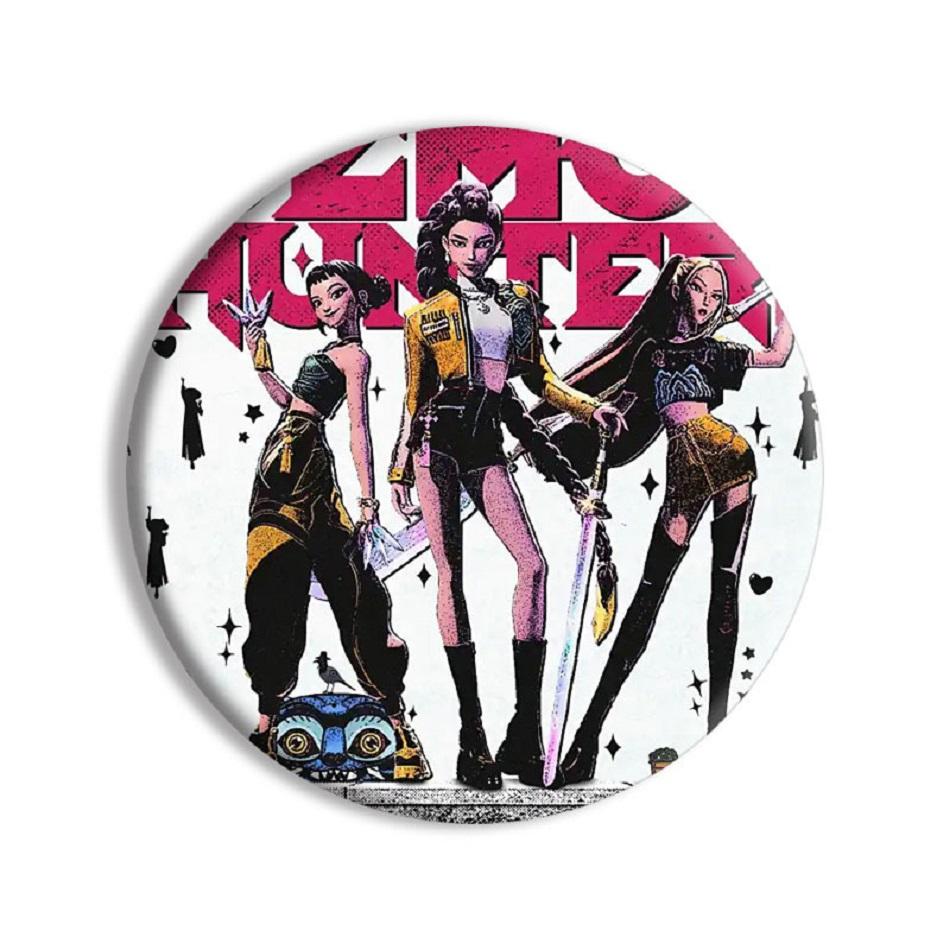 Kpop Demon Hunters Badges Jewelry Accessories Bag Decor Anime Saja Boys Rumi Zoey Jinu Tinplate Button Brooch Toy Gifts for Fans